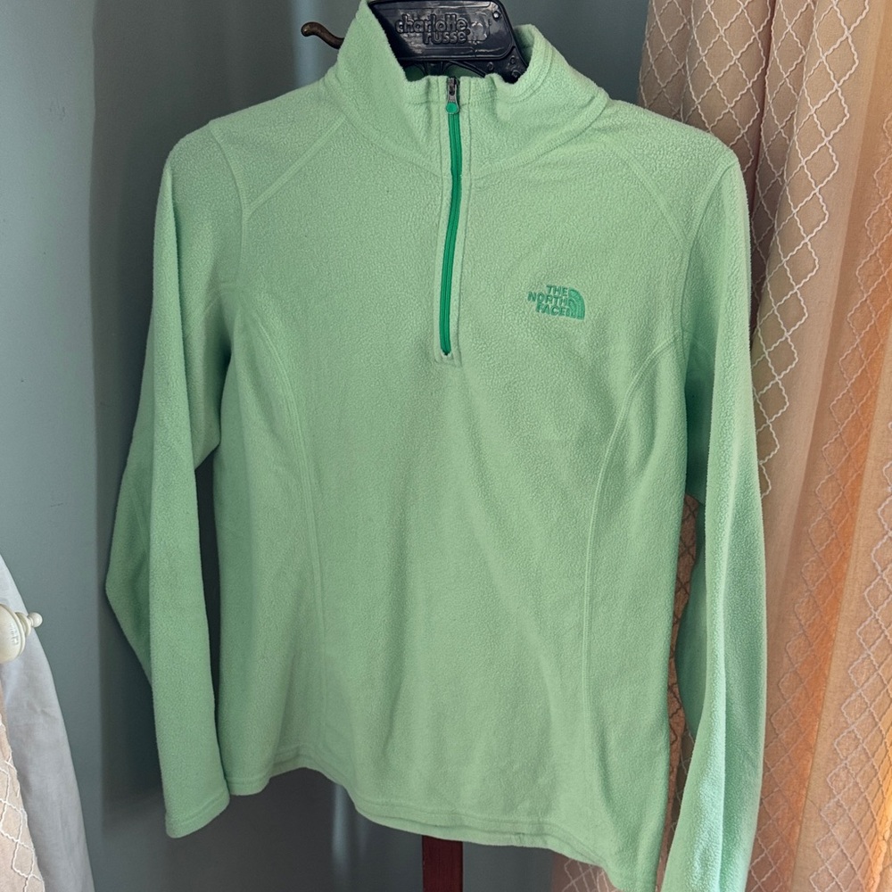 The North Face Light Mint Green Quarter-Zip Fleece Pullover